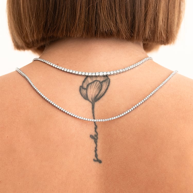 Gold Tennis Halskette mit Diamanten Hingis 143391