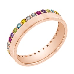 Eternity Ring aus Gold mit Edelsteinen Hevanna