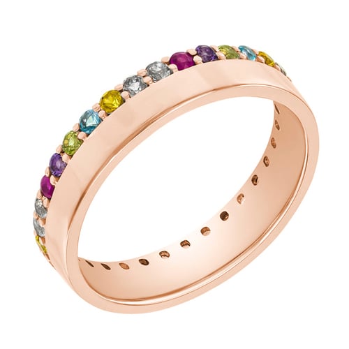Eternity Ring aus Gold mit Edelsteinen Hevanna