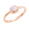 Goldener Ring mit Cabochon-Rosenquarz Yana