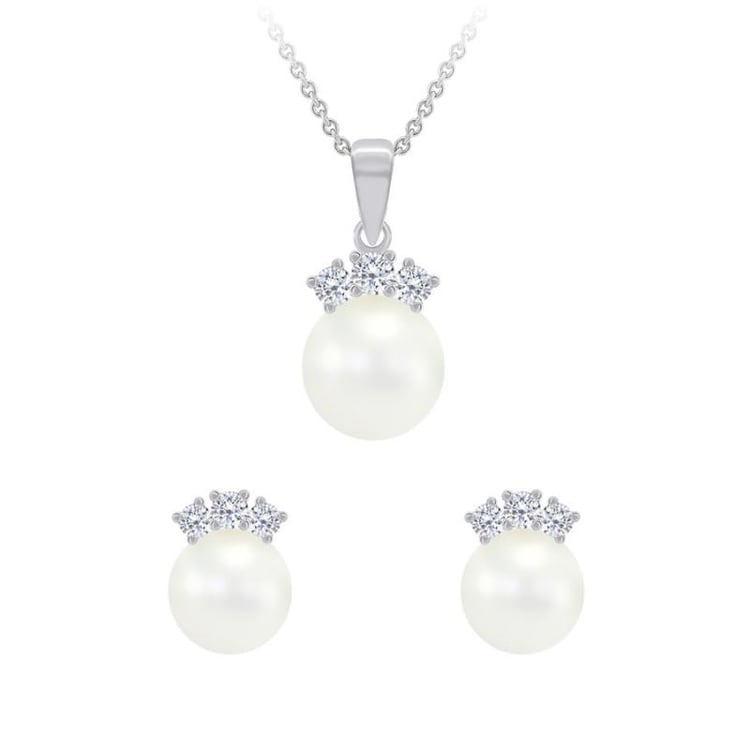 Schmuckset mit Perlen