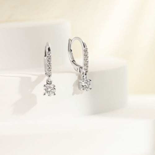 Silberne Hängeohrringe mit 0.2ct Lab Grown Diamanten Sumaya