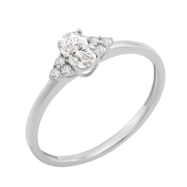 Verlobungsring mit Moissaniten und Diamanten Sheldo