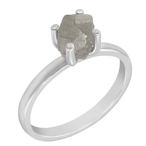 Goldener Ring mit Rohdiamant Nemy