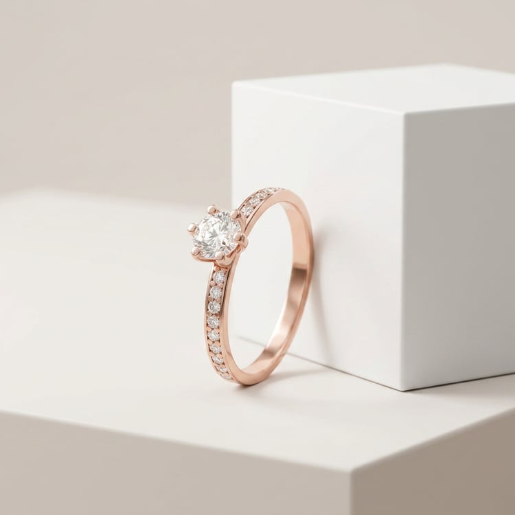 Silberner Ring mit Moissaniten Vanan 168719