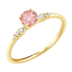 Verlobungsring mit zertifiziertem fancy rosa Lab Grown Diamanten Amity