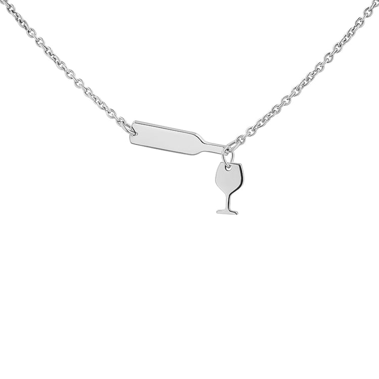 Halskette mit einer Flasche und Weinglas Drue 135443