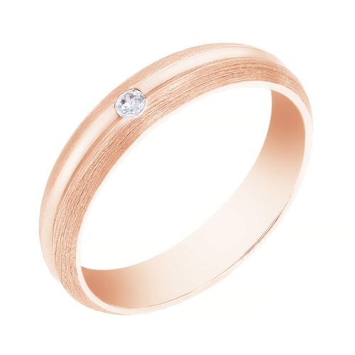 Goldene Eheringe mit Diamant Dellai