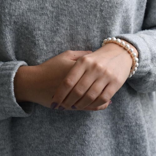 Silbernes Perlenarmband Patia