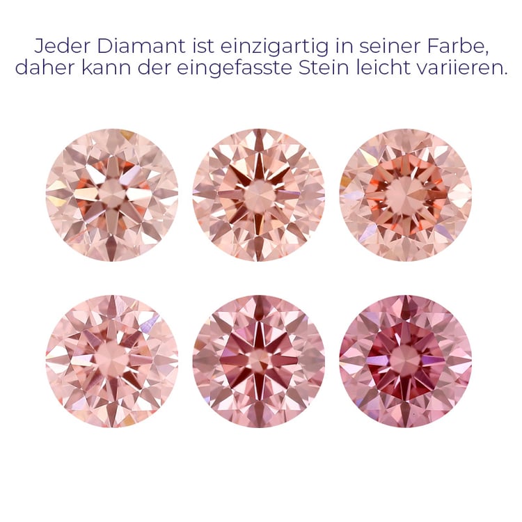 Lab Grown IGI 0.90ct VS1 Fancy Intense Pink Rund Diamant 114086