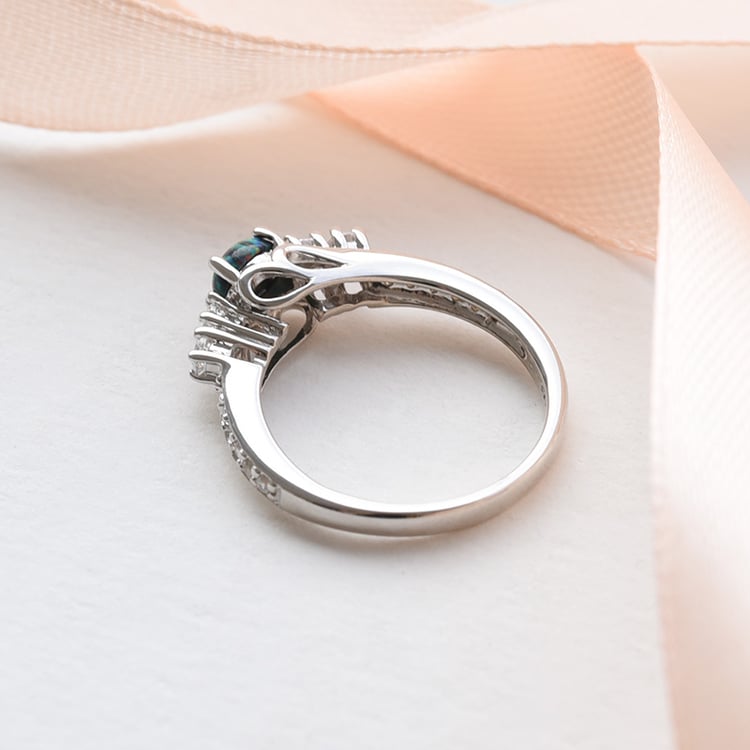 Ring aus Silber mit schwarzem Opal Tereza 92836