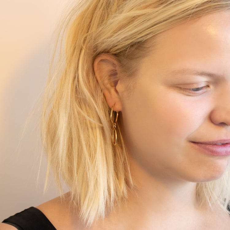 Vergoldete Ohrringe 2in1 Timothy 102092