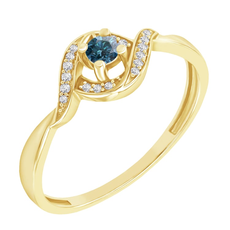 Verlobungsring mit blauem Diamant Nurisa 75410