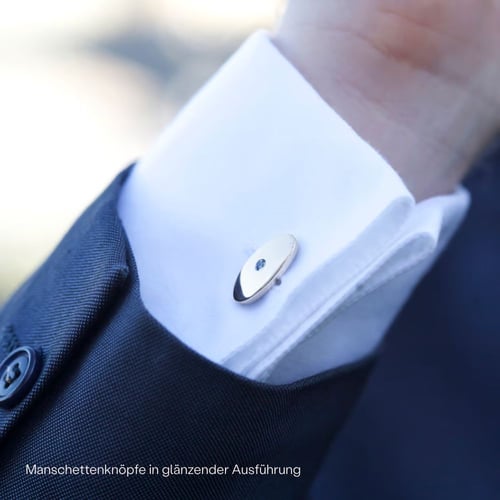 Manschettenknöpfe aus Platin mit blauen Diamanten Obert
