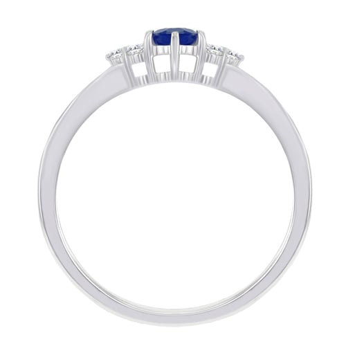 Goldring mit blauem Saphir und Diamanten Jufien