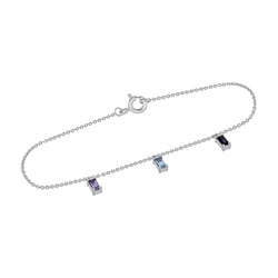 Goldenes Armband mit Saphir, Topas und Tansanit Veera