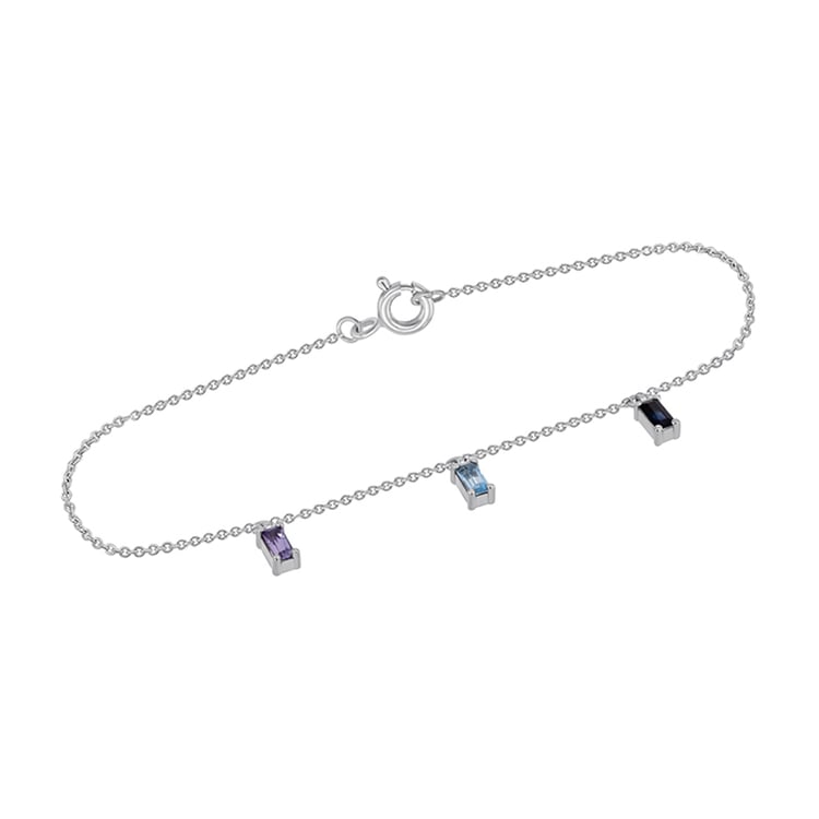 Goldenes Armband mit Saphir, Topas und Tansanit Veera