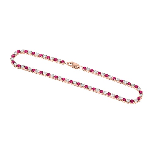 Tennisarmband mit Rubinen und Diamanten Kendrick