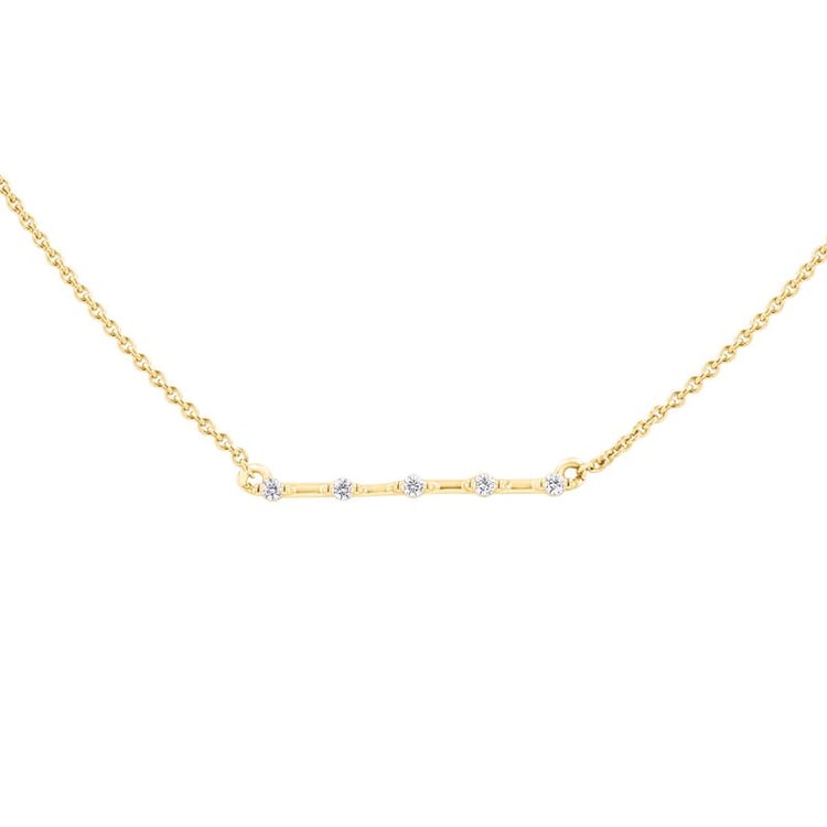 Minimalistische Halskette mit Diamanten Isaac 140853