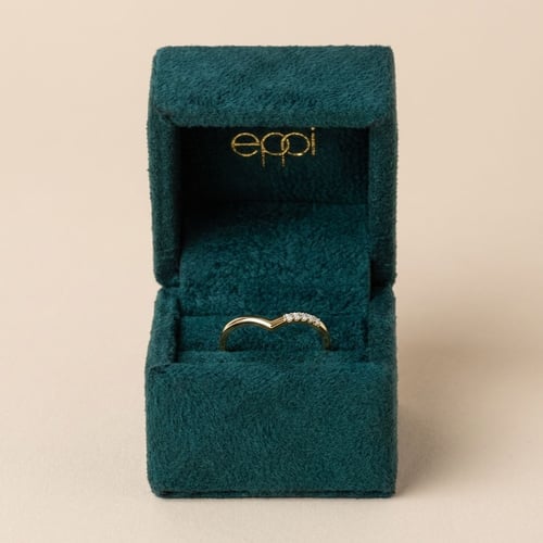 Memoire Ring in V-Form mit Lab Grown Diamanten Annelisa