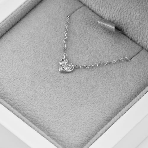Kette in Herzform und Diamanten Maree