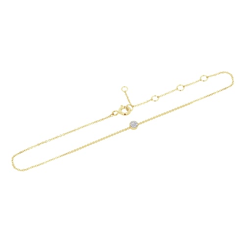 Goldenes Fußkettchen mit Diamanten Aimie