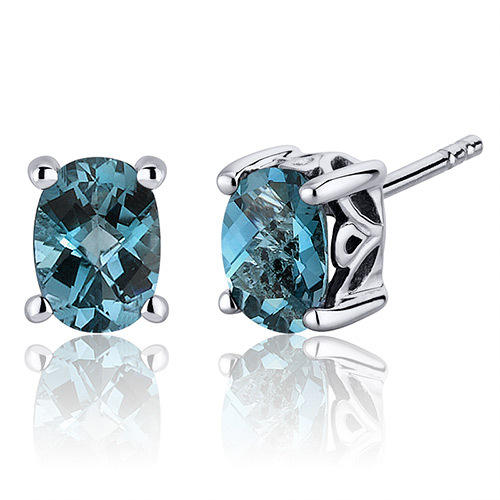 Silberne Ohrringe mit Topasen Jula