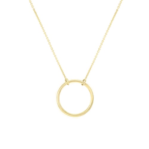 Goldene Halskette in minimalistischer Form Karma