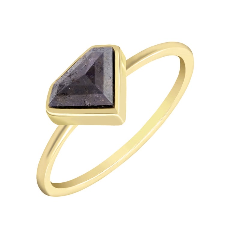 Goldring mit Salt and Pepper Diamant Vetries 34969
