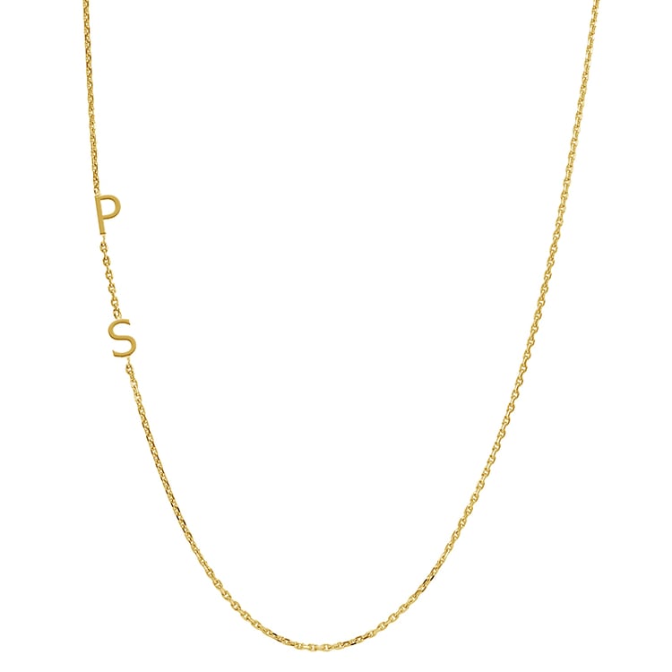 Silberkette mit zwei Buchstaben nach Ihrer Wahl Lupe