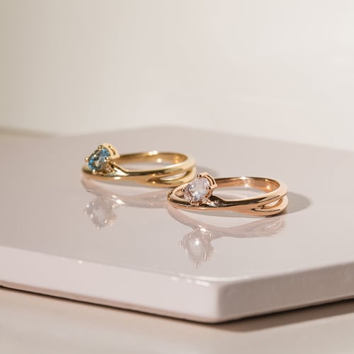 Ring mit ovalem Rosenquarz Emeli