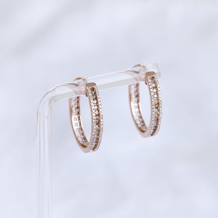 Ohrringe mit Champagner und weißen Diamanten Brittany