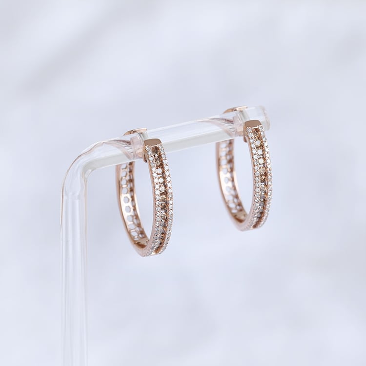 Ohrringe mit Champagner und weißen Diamanten Brittany 93382