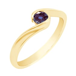 Goldener Verlobungsring mit Alexandrit Yadu