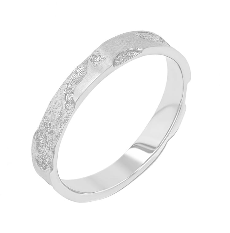 Goldene Eheringe mit von Hand gravierter Oberfläche Cley 156443