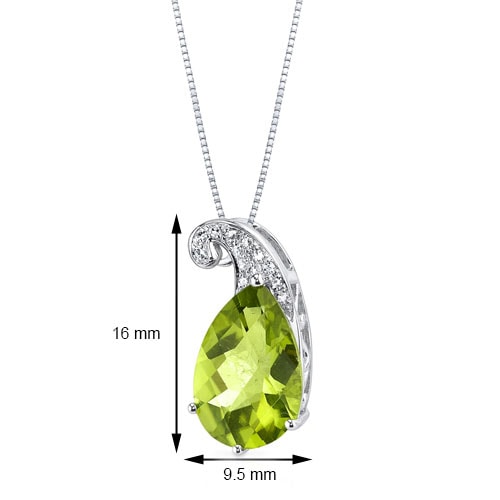 Goldener Anhänger mit Olivin und Diamanten Kandi 28092