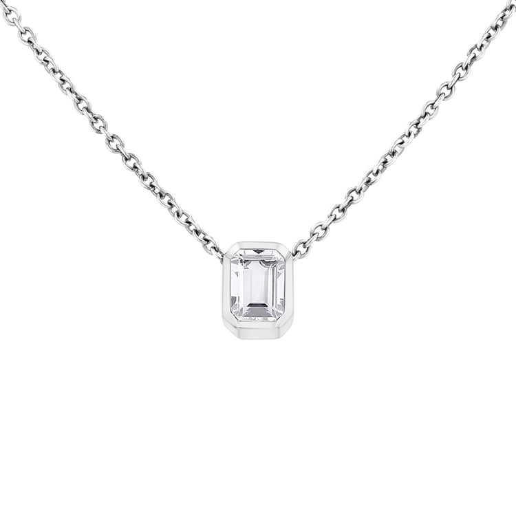 Vergoldeter Silberanhänger mit weißem Topas Brecken 152468