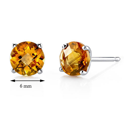 Goldene Ohrstecker mit Citrin Hulda