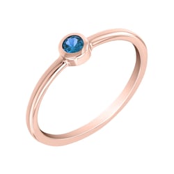 Goldener minimalistischer Ring mit London Topas Emilien