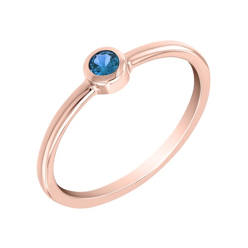 Goldener minimalistischer Ring mit London Topas Emilien