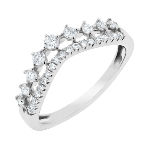 Doppelter Ring mit Lab Grown Diamanten Hebe