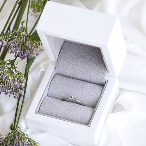 Goldener minimalistischer Ring mit Morganit Emilien