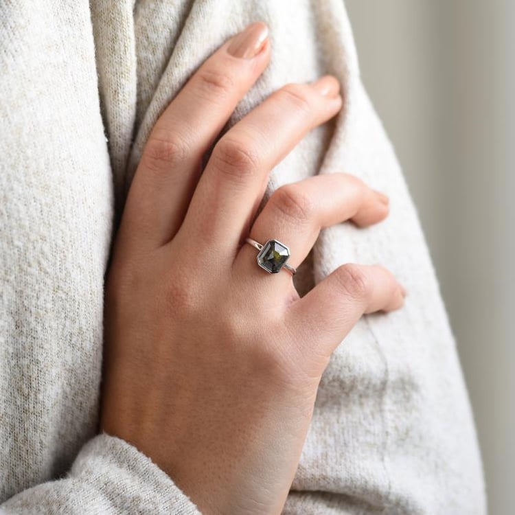  Goldring mit Salt'n'Pepper Diamant Ofra 51022