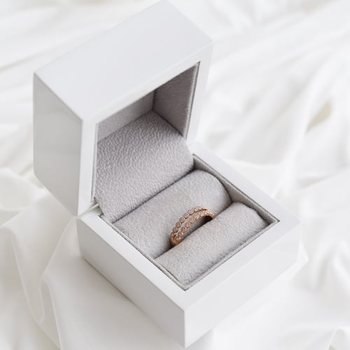 Doppelter Eternity-Ring mit Diamanten Winoc