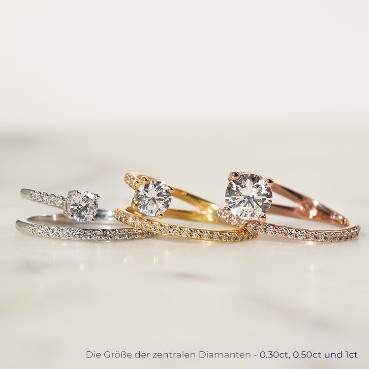 Unkonventioneller Verlobungsring mit Diamanten Cyrus 137627