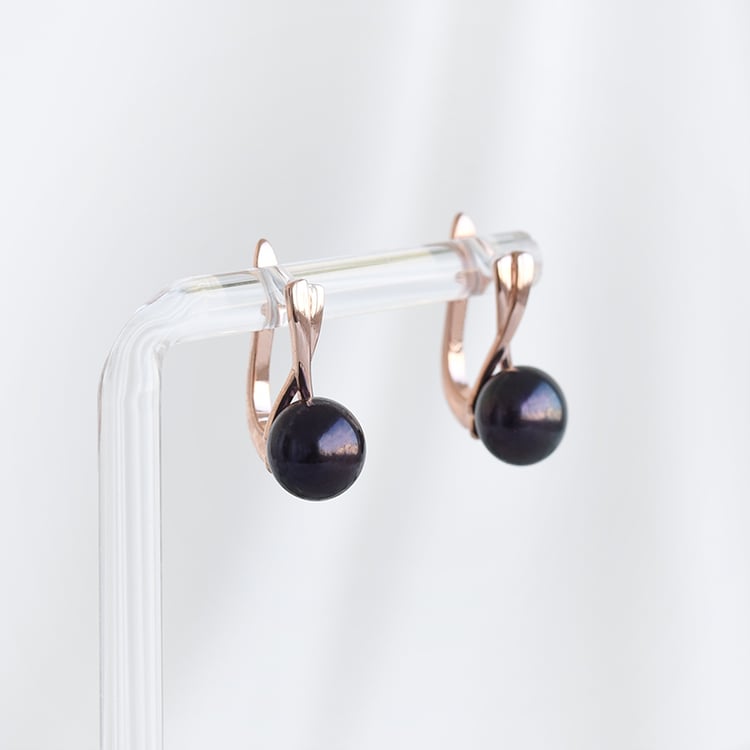 Ohrringe mit schwarzen Perlen Nowell 87964