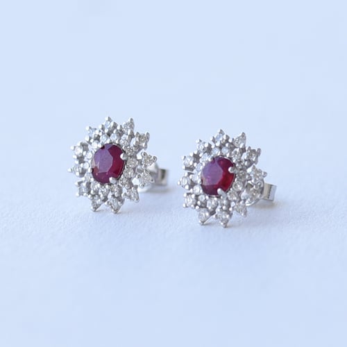 Rubinohrringe mit Diamanten Richelle