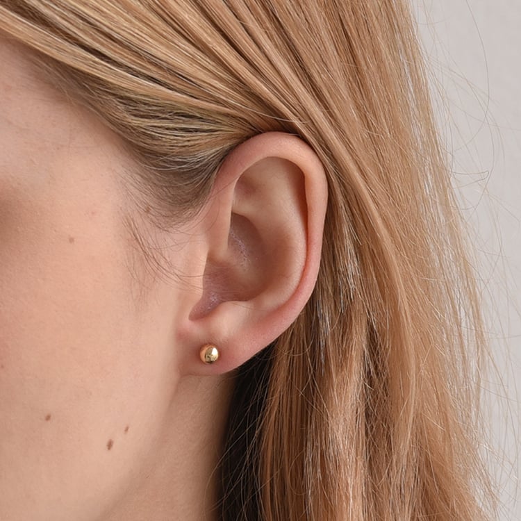Kugelförmige Ohrstecker aus 585er Gelbgold Heidy 63774