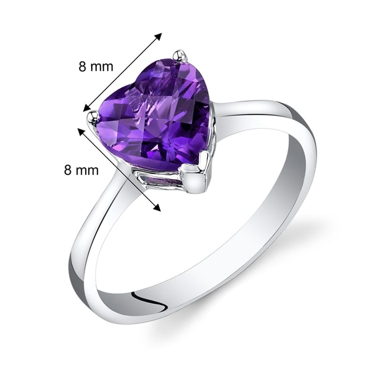 Amethystherz im Goldring Perry 35064