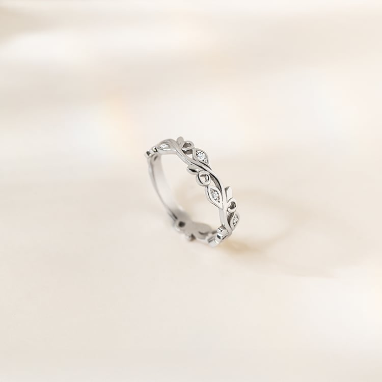 Eheringe mit einem Eternity-Ring und einem flachen Ring Seir 149328